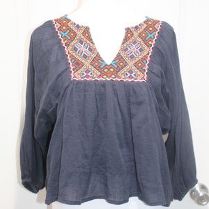 Denim & Supply Ralph Lauren Embroidered Tribal Top. Hippie